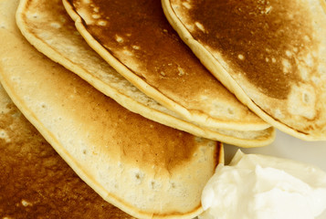 Pancakes with sour cream