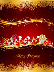 Christmas background with presents