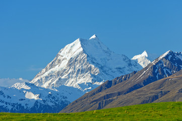 Jagged Peak against a Blue Sky