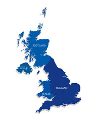Vector map of Great Britain
