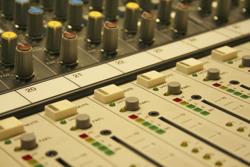 music mixer buttons