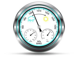 Barometer instrument for measuring air pressure,vector