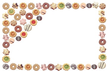 food frame with cookies