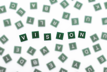 Vision - Clear Letters Against  Blurred