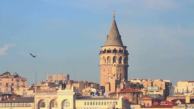 Ancient Galata Tower.  Zoom in
