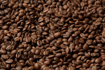 Coffee beans close up