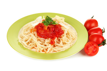Diet soup with vegetables in pan on wooden table close-up