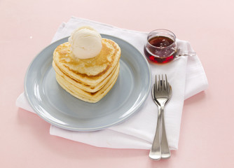 Heart Shaped Pancakes