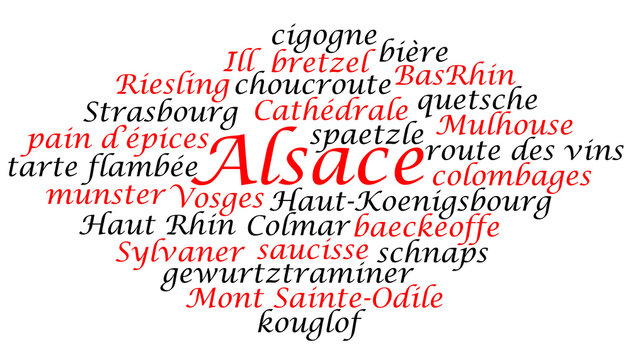 nuage de mots: Alsace