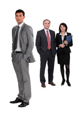 Full length business people