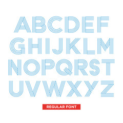 type font stripes vector illustration retro vintage
