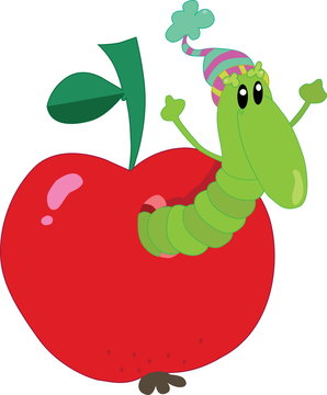Worm in an apple
