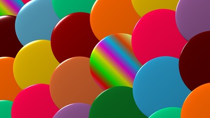 Colored badge collection