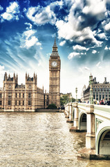 Fototapeta na wymiar Houses of Parliament, Westminster Palace - Londyn gotycka Archite