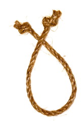 a decorative image of hemp rope on a white background