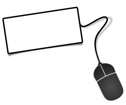 Schild mit Cursor