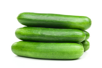 Some green cucumbers