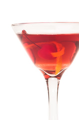 Manhattan Cocktail extreme close up