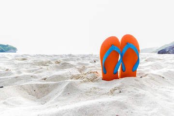 flip-flop on the beach