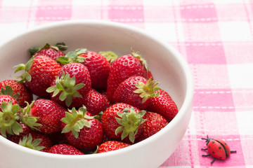strawberries in a bowl