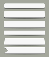 Fototapeta premium 3d White Banners