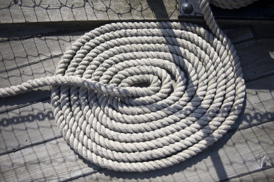 Twisted ships rope