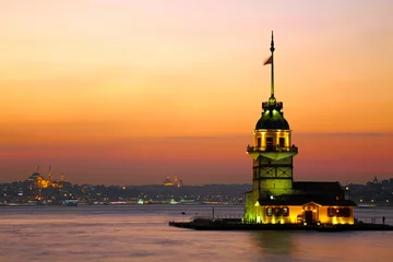 Cercles muraux la Turquie Tour de la jeune fille. Istanbul, Turquie