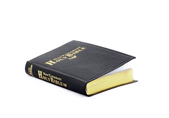 holy bible on a white background