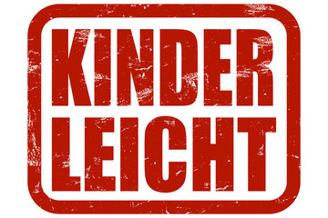 Grunge Stempel rot KINDERLEICHT