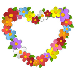 Obraz premium Flower Heart Bouquet Spring Background