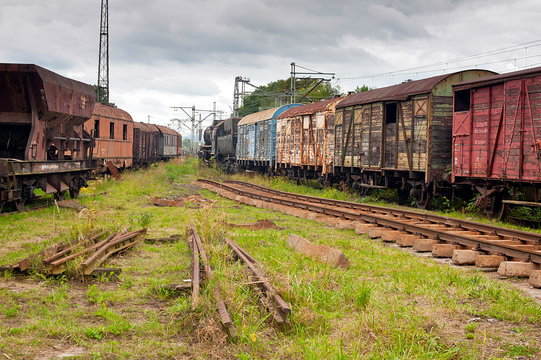 old railway wagons
