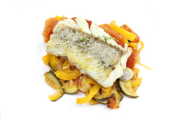 ratatouille et filet de lieu