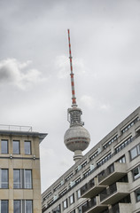 Berlin. Beautiful wideangle view of Alexanderplatz