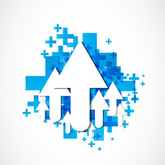 abstract arrow icon concept