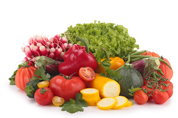 Obraz na płótnie Canvas composition of raw vegetables