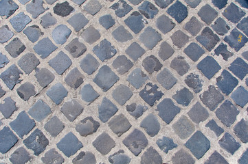Fototapeta premium Sanpietrini, typical Rome pavement, Italy