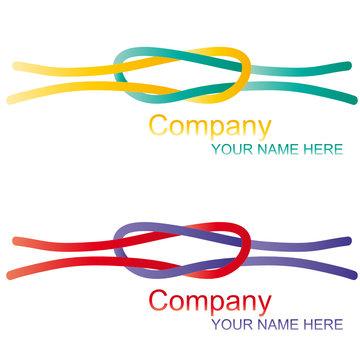 Kreuzknoten - Seglerknoten, Knoten als Erinnerung, als Zeichen von Verbundenheit und Freundschaft, Zusammenhalt und Probleml&ouml;sung, Motivation, Coaching, Logo, vektor, isoliert