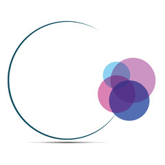 Flower logo with circles