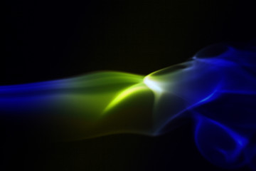 abstract colored smoke curves