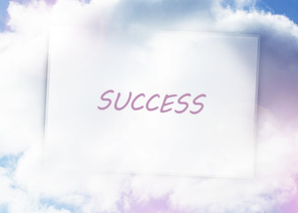 Success spelled out on billboard