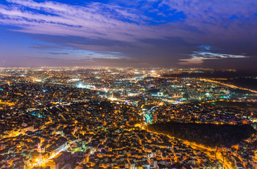 Fototapeta na wymiar Istanbul at night .View from Sapphire skyscraper.