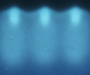 Blue Illuminated Wall