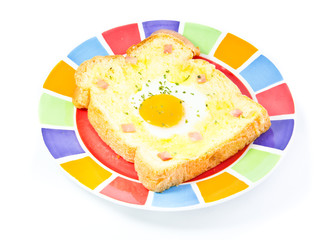 fried egg on bread