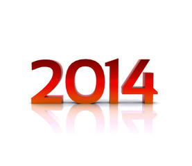3D illustration - The new year ... 2014