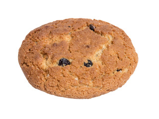 single oat cookie with raisins