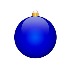 blaue weihnachtskugel