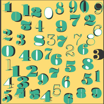 Abstract numbers pattern
