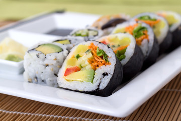 vegetarian sushis