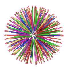 Obraz premium pencils on a white background