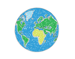 Earth globe vector illustration